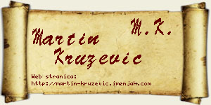 Martin Kružević vizit kartica
